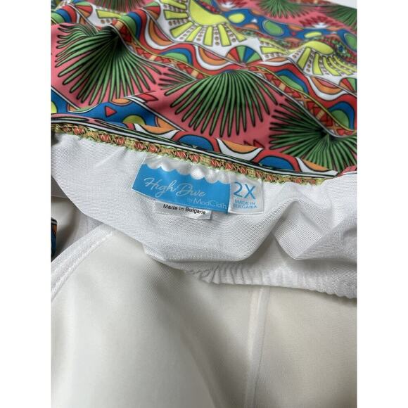 High Dive by ModCloth Serene One Piece Retro Black Halter Swim Suit Women's 2X - Picture 5 of 5